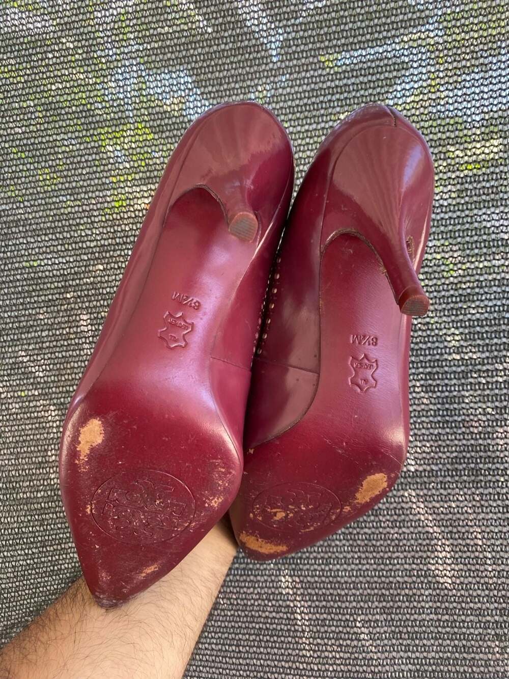 Tory Burch Burgundy Heels - Picture 4 of 9